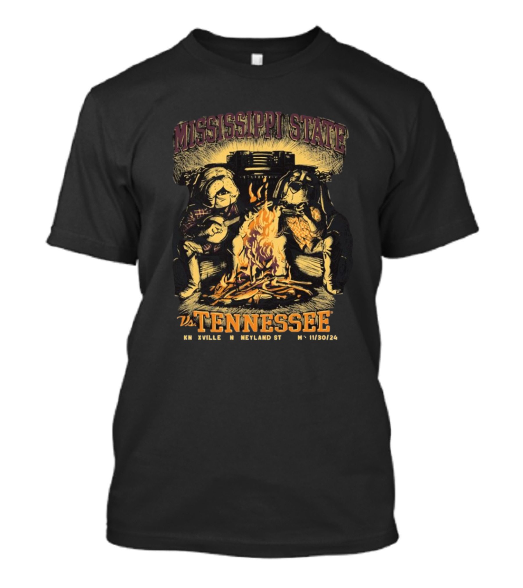 Mississippi State Vs Tennessee Game Day 2024 Knoxville Neyland Stadium 11/30/24 T-Shirt