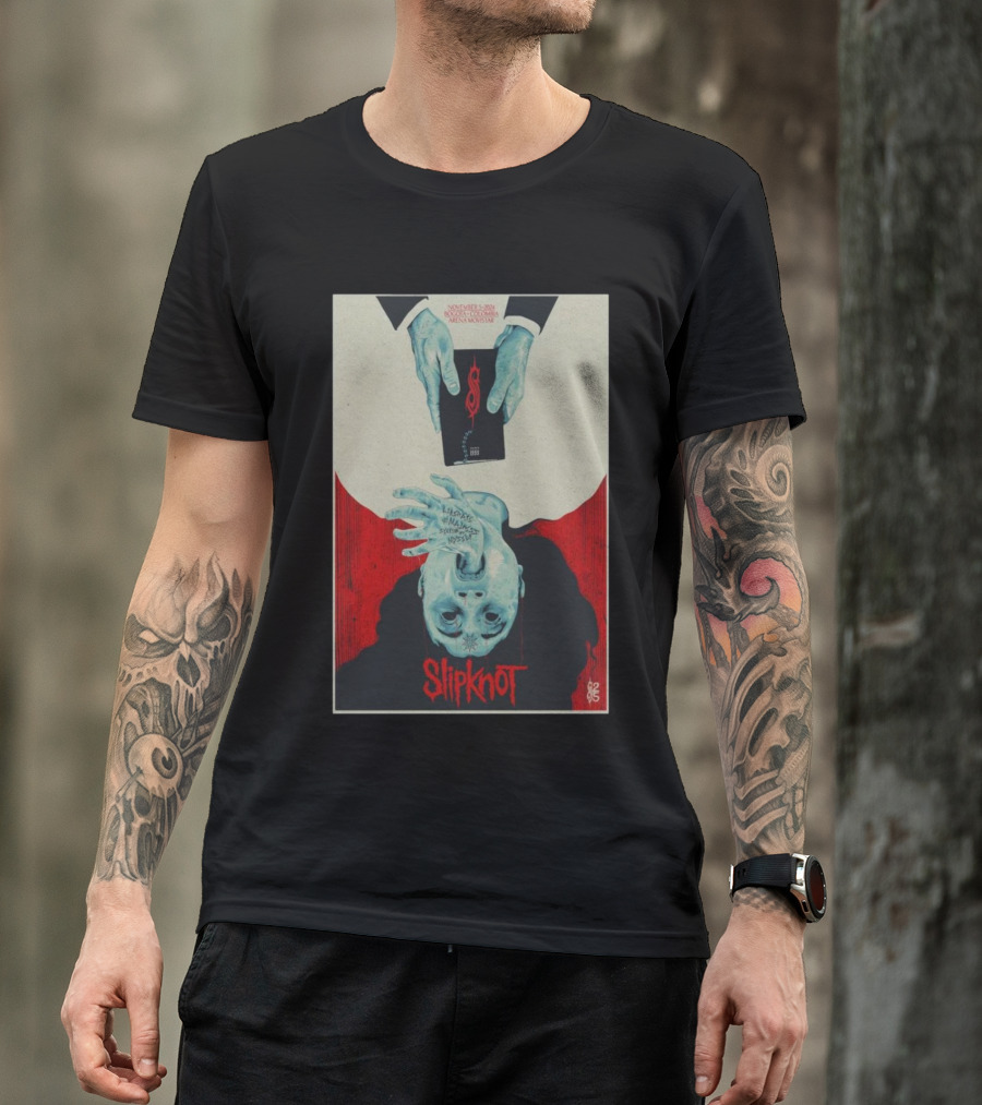 Slipknot Nov 5 2024 Movistar Arena Bogotá Colombia Red And Blue T-Shirt
