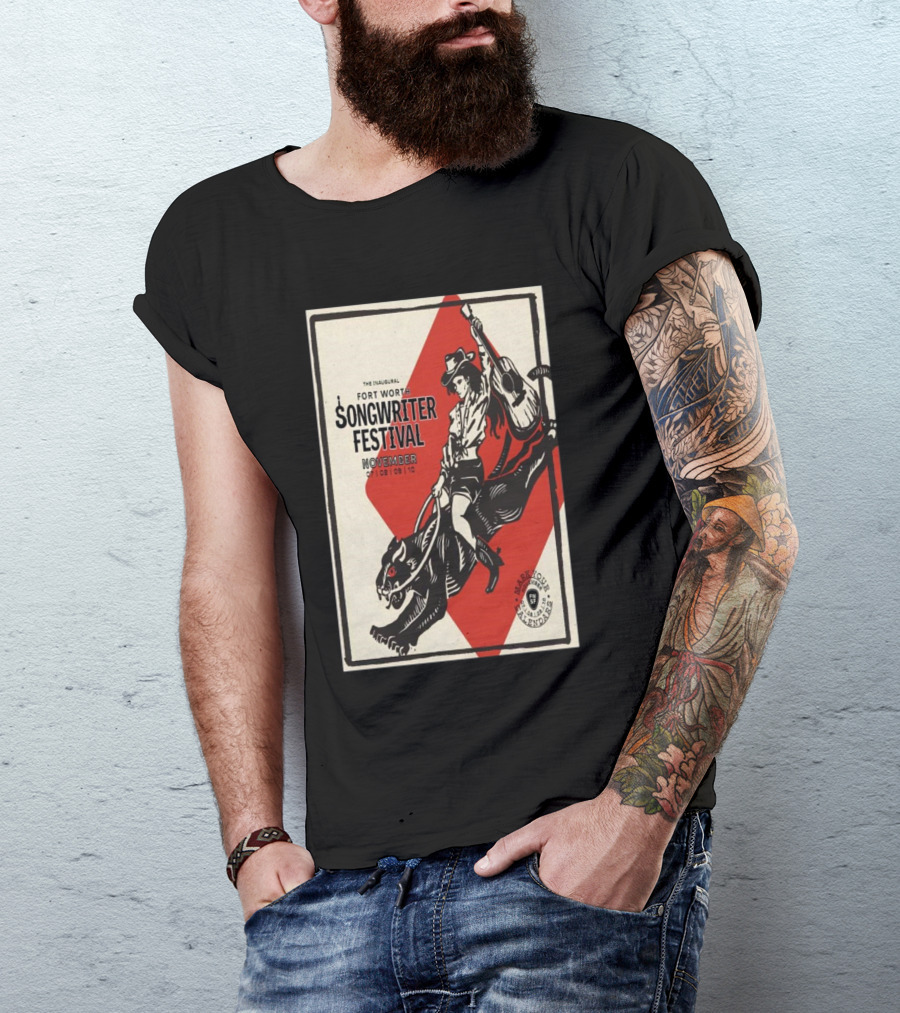 The Inaugural Fort Worth Songwriter Festival November 7-10 2024 Southside Preservation Hall Tour T-Shirt