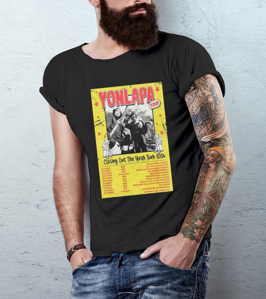 Yonlapa Tour Closing Out The Year Monster Music Festival 2024 Schedule T-Shirt