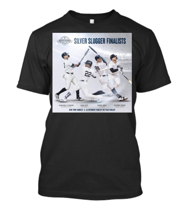 NY Yankees Silver Slugger Finalists Giancarlo Stanton Juan Soto Aaron Judge Gleyber Torres AL Offensive Team Of The Year Finalist T-Shirt