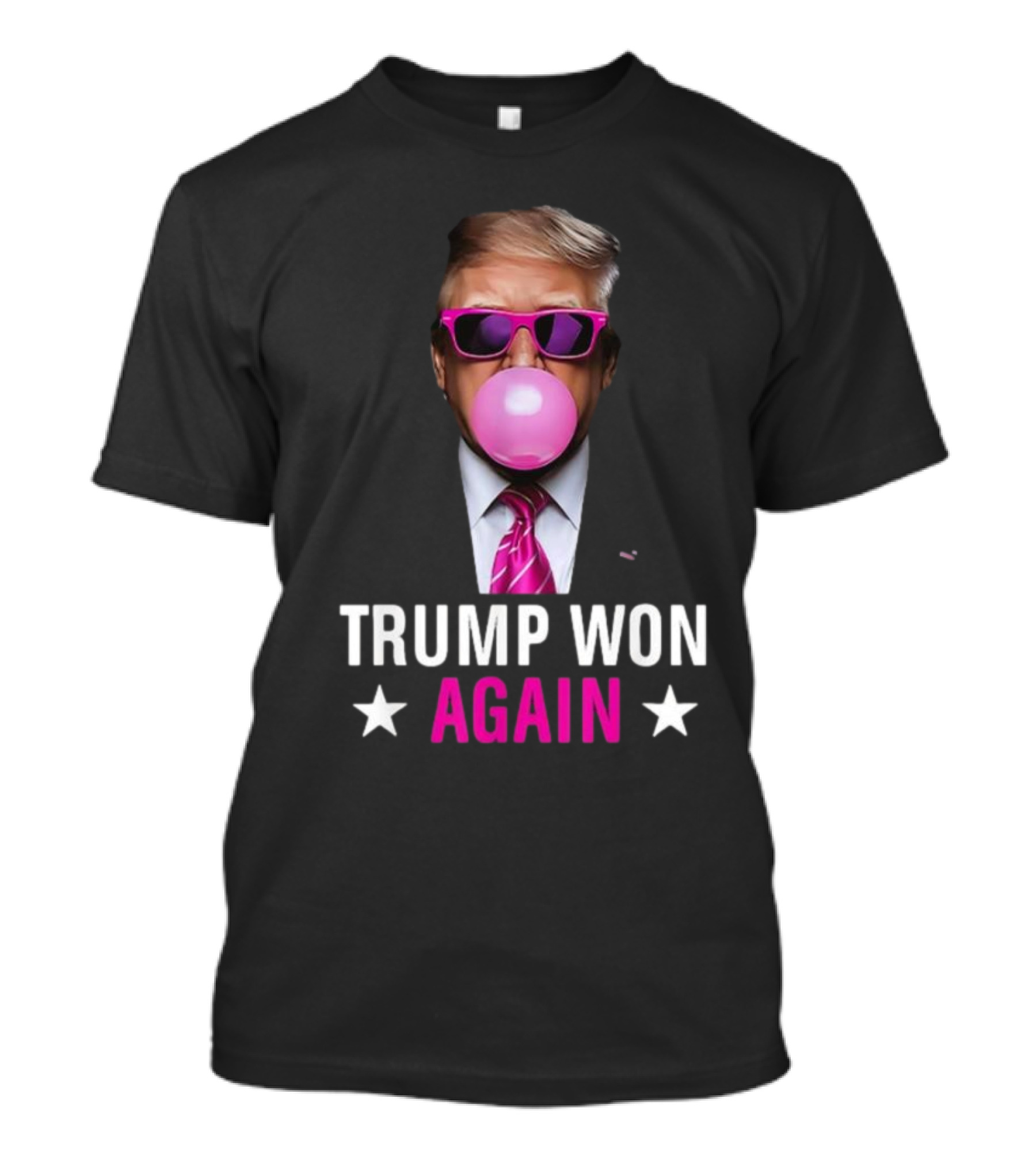 Trump Won Again Bubblegum Pink Glasses 2024 Election President 47th American T-Shirt