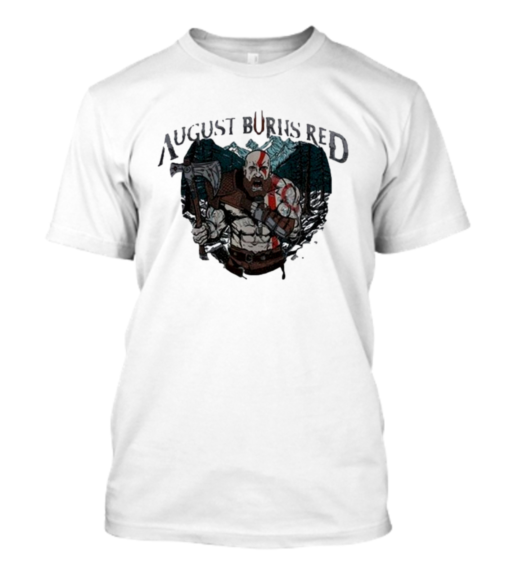 August Burns Red Norse Warrior Axe Forest Scene T-Shirt