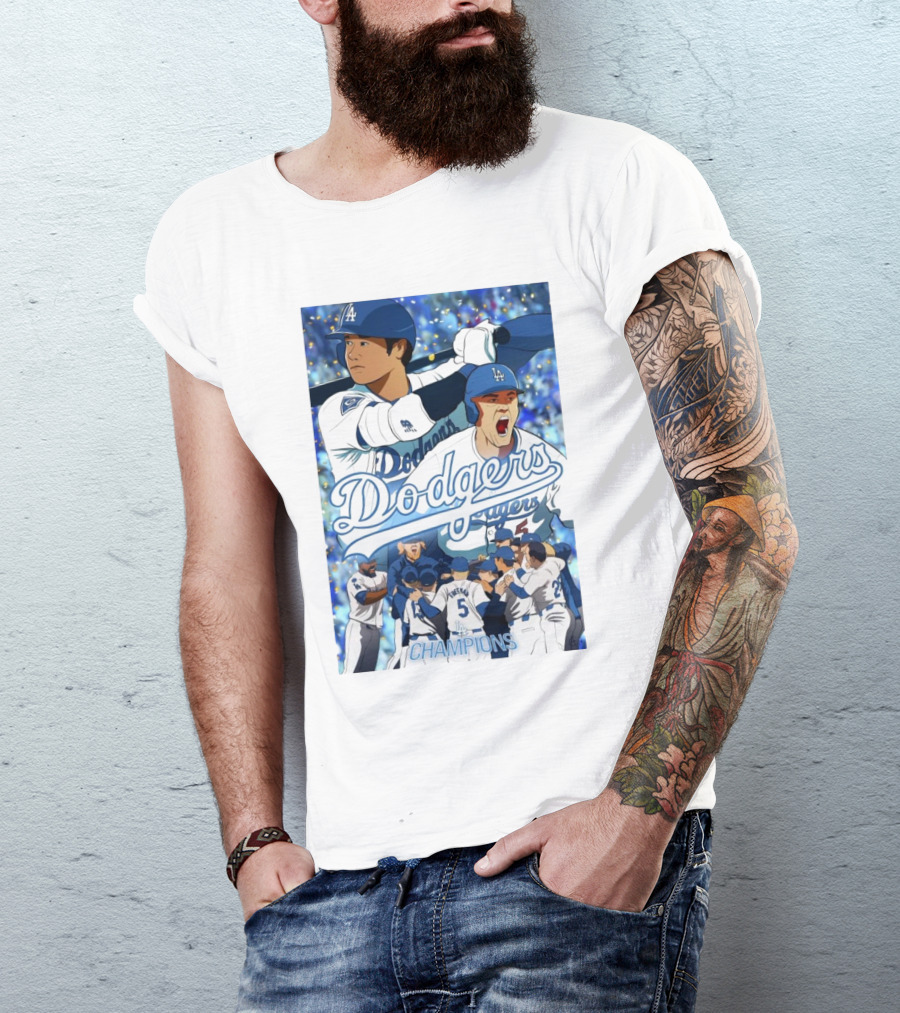 Dodgers Champions Celebrate World Series Win With Iconic T-Shirt