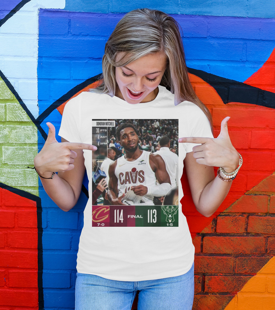 Donovan Mitchell 30 PTS Game-Winner Cleveland Cavaliers 114-113 Milwaukee Bucks T-Shirt