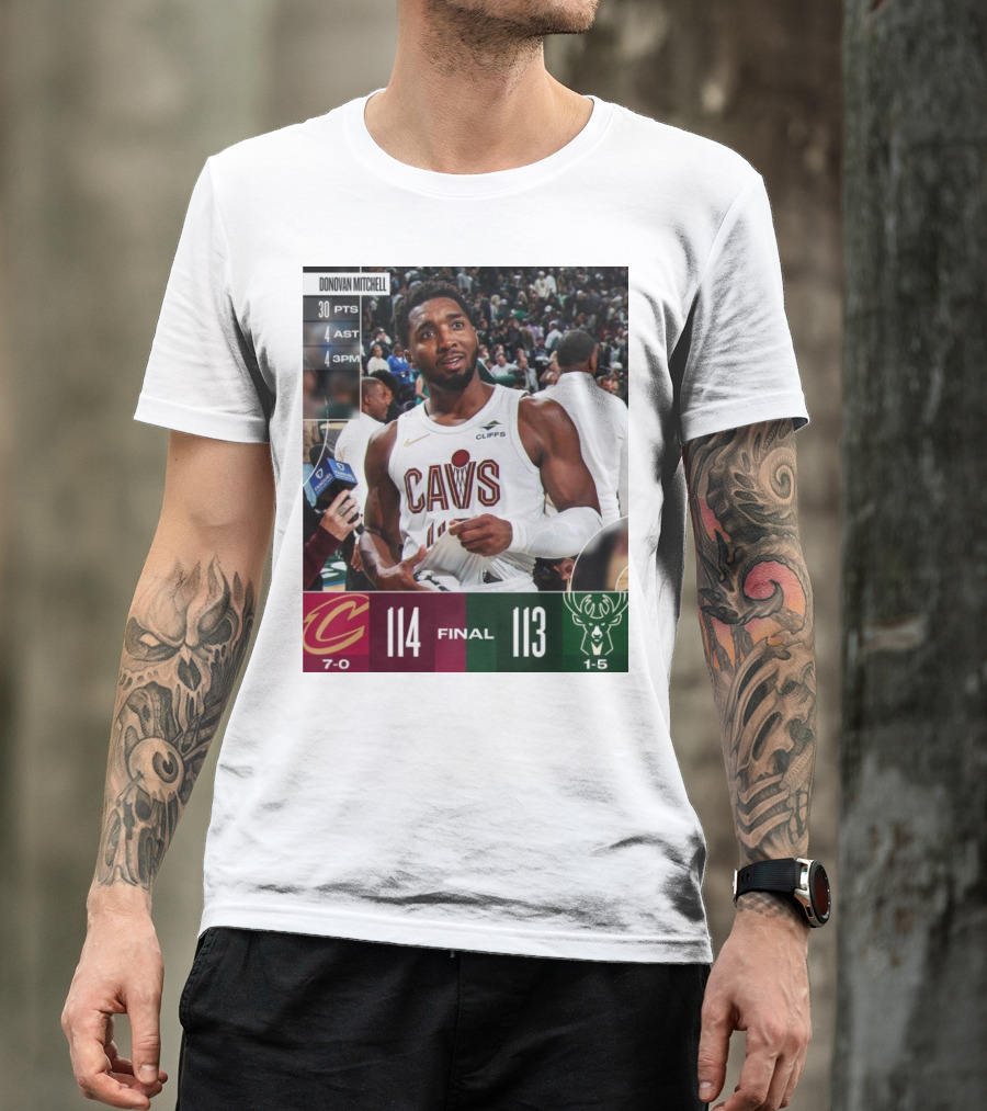 Donovan Mitchell 30 PTS Game-Winner Cleveland Cavaliers 114-113 Milwaukee Bucks T-Shirt