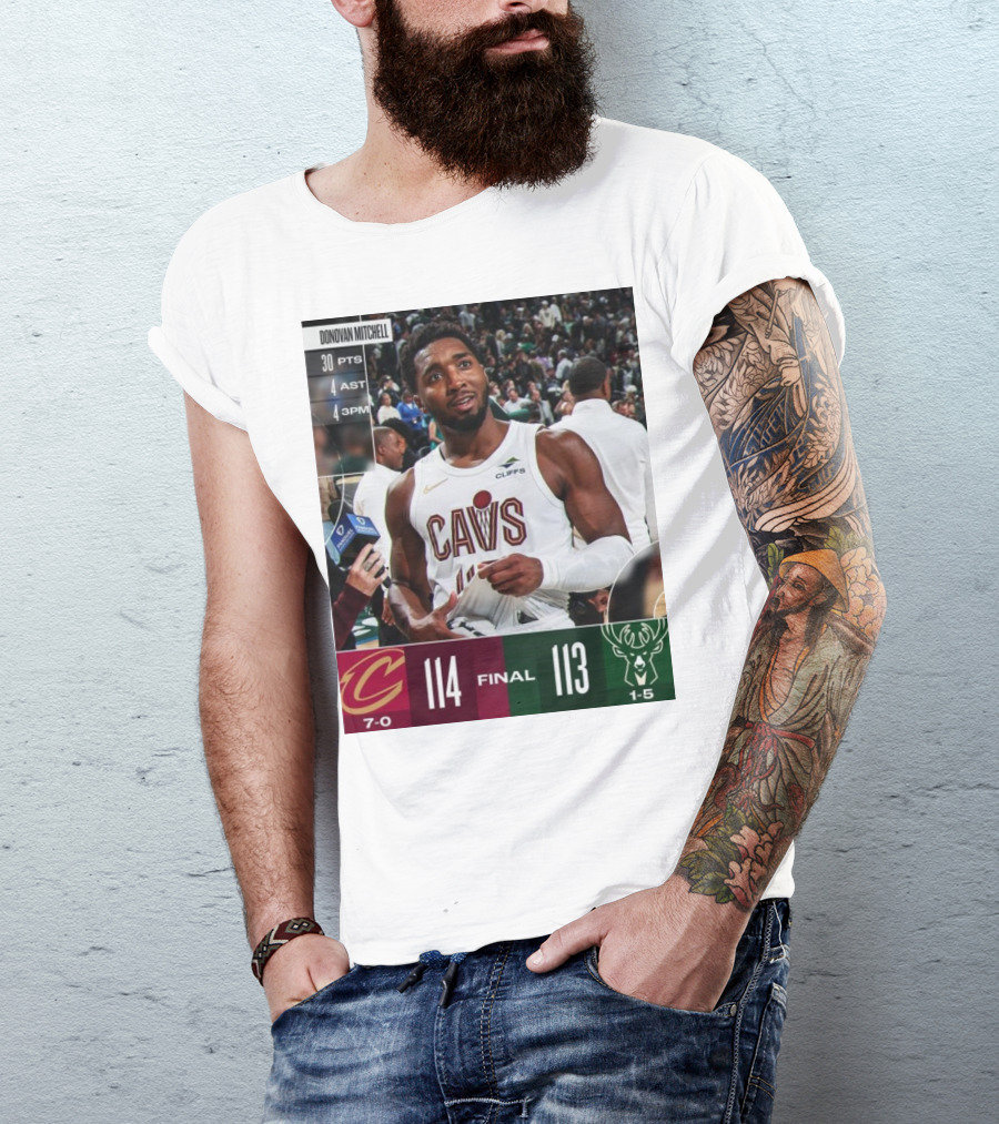 Donovan Mitchell 30 PTS Game-Winner Cleveland Cavaliers 114-113 Milwaukee Bucks T-Shirt