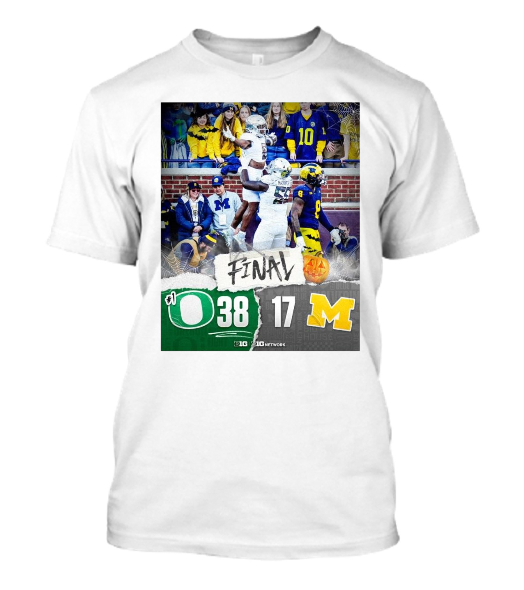 Final Big Ten Football Oregon Ducks 38-17 Michigan Wolverines Victory T-Shirt