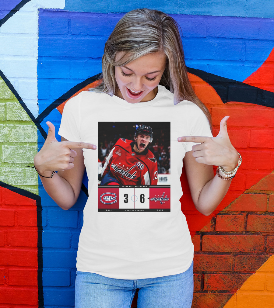 Final Score Montreal Canadiens Vs Washington Capitals 3 – 6 2024-25 Season T-Shirt