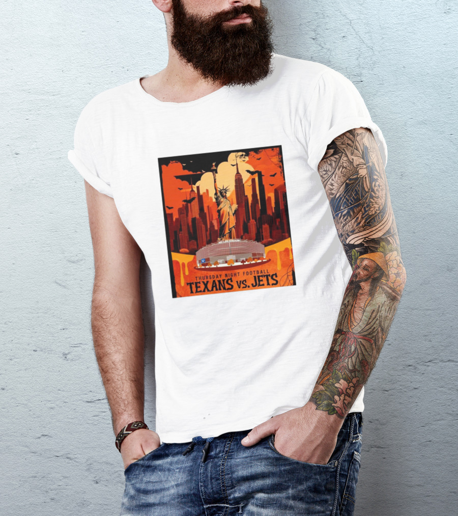 Thursday Night Football Texans Vs Jets Metlife Stadium Spooky Nights In The City That Never Sleeps T-Shirt