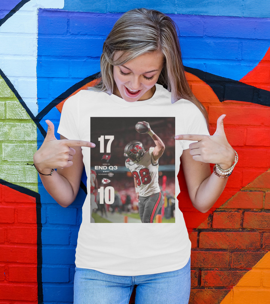 Week 9 Tampa Bay Buccaneers 17 Kansas City Chiefs 10 End Q3 November 4 T-Shirt