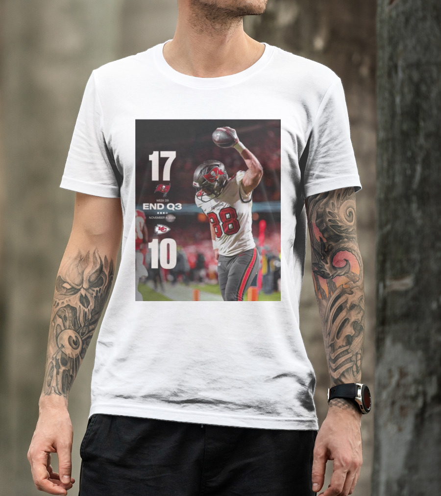 Week 9 Tampa Bay Buccaneers 17 Kansas City Chiefs 10 End Q3 November 4 T-Shirt