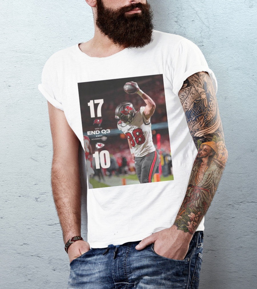Week 9 Tampa Bay Buccaneers 17 Kansas City Chiefs 10 End Q3 November 4 T-Shirt