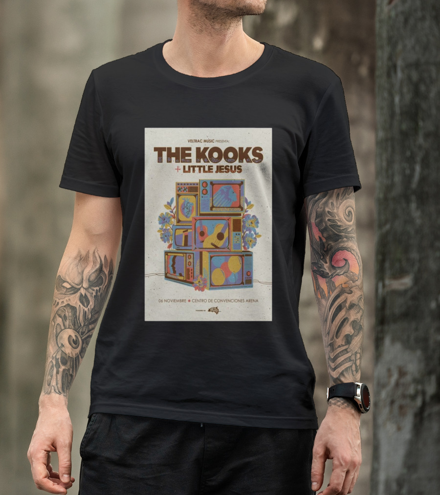 VELTRAC Music Presents The Kooks And Little Jesus Live At Centro De Convenciones Arena Lima Peru November 6 T-Shirt