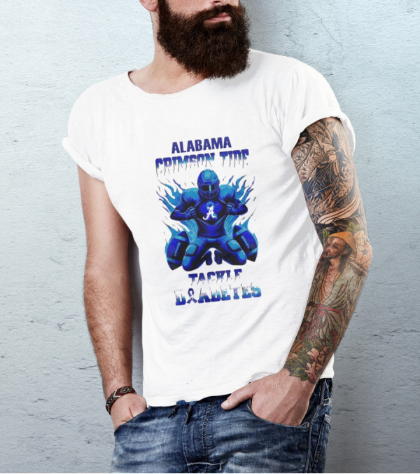 Alabama Crimson Tide Football Tackle Diabetes Awareness Month November T-Shirt