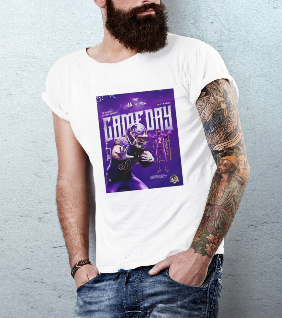 Gameday Baltimore Ravens NFL Go Ravens Siempre Ravens TNF Beat Bengals Thursday Night Football Nov 7 T-Shirt