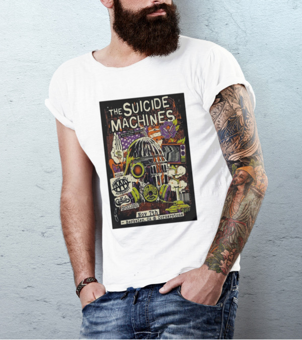 The Suicide Machines With Against All Authority, Catbite, And Omnigone At Cornerstone Berkeley CA Nov 7th T-Shirt
