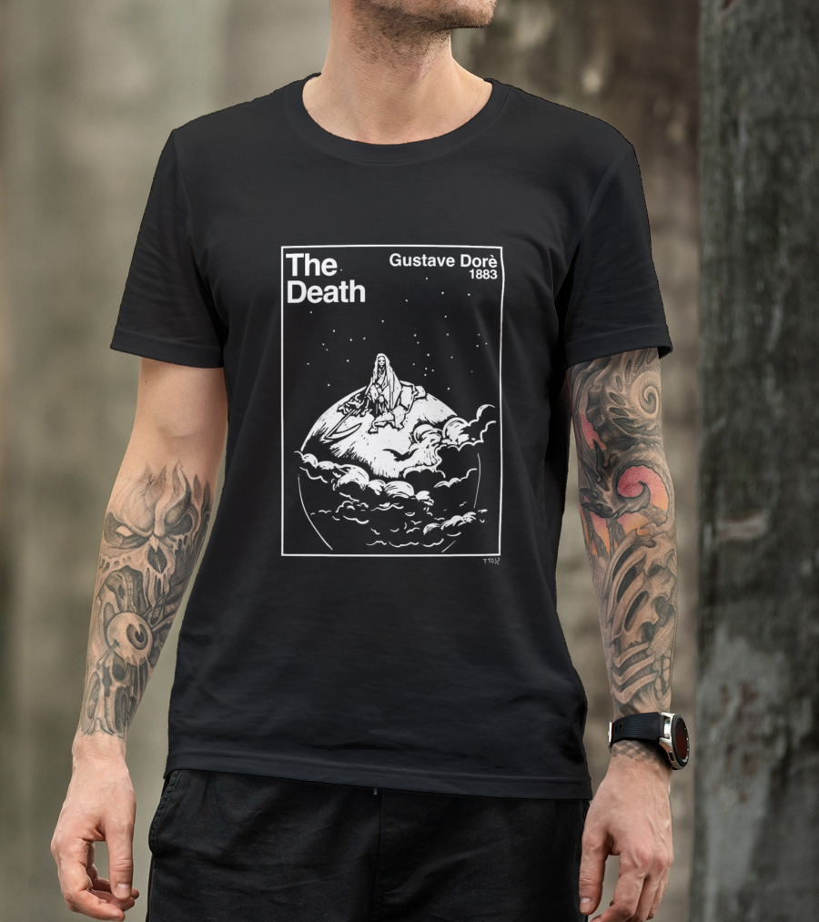 The Death Gustave Dorè 1883 Celestial Vision With Cloaked Figure On Planet T-Shirt