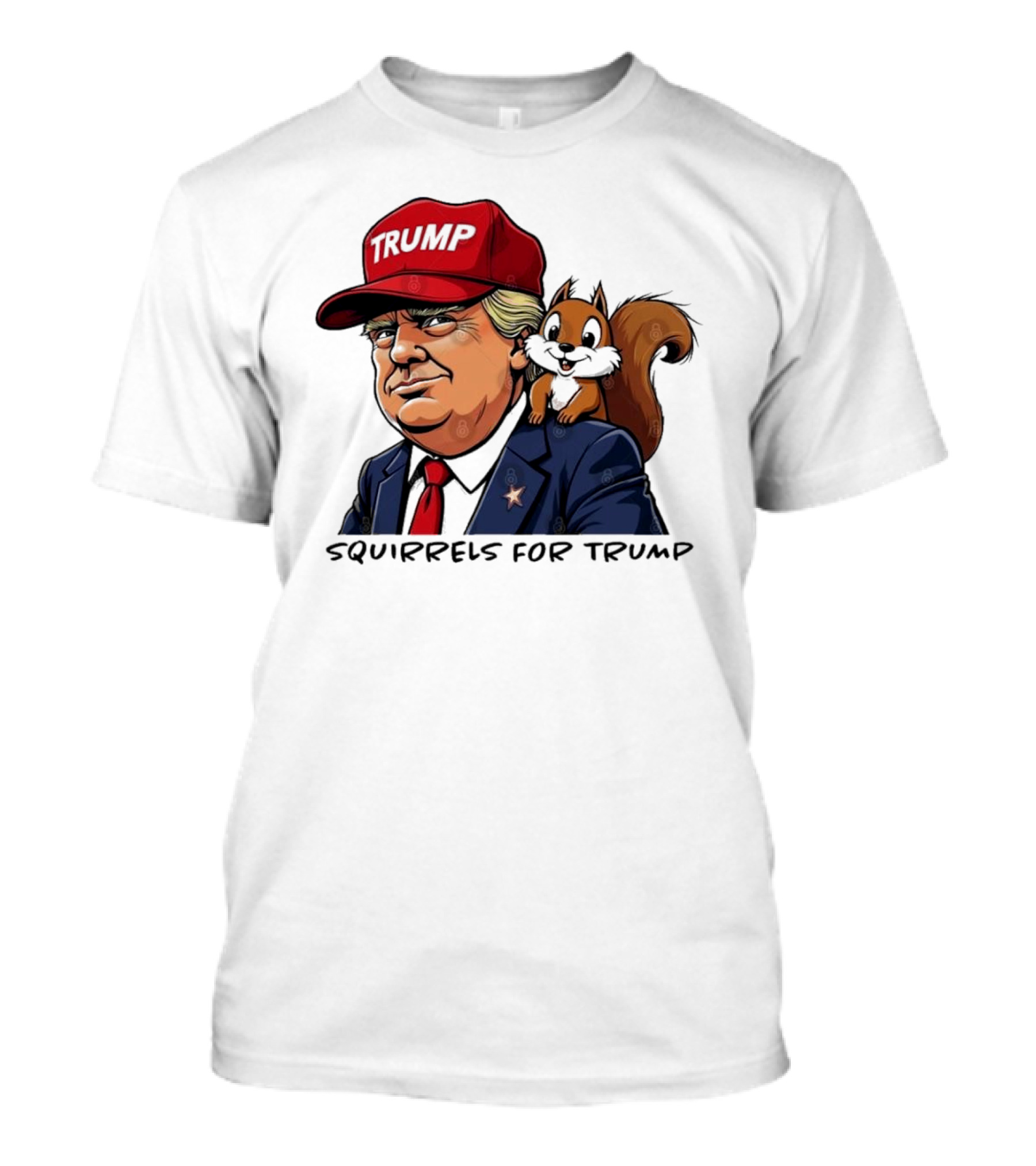 Squirrels For Trump Justice For Peanut Trump Cartoon With Squirrel T-Shirt