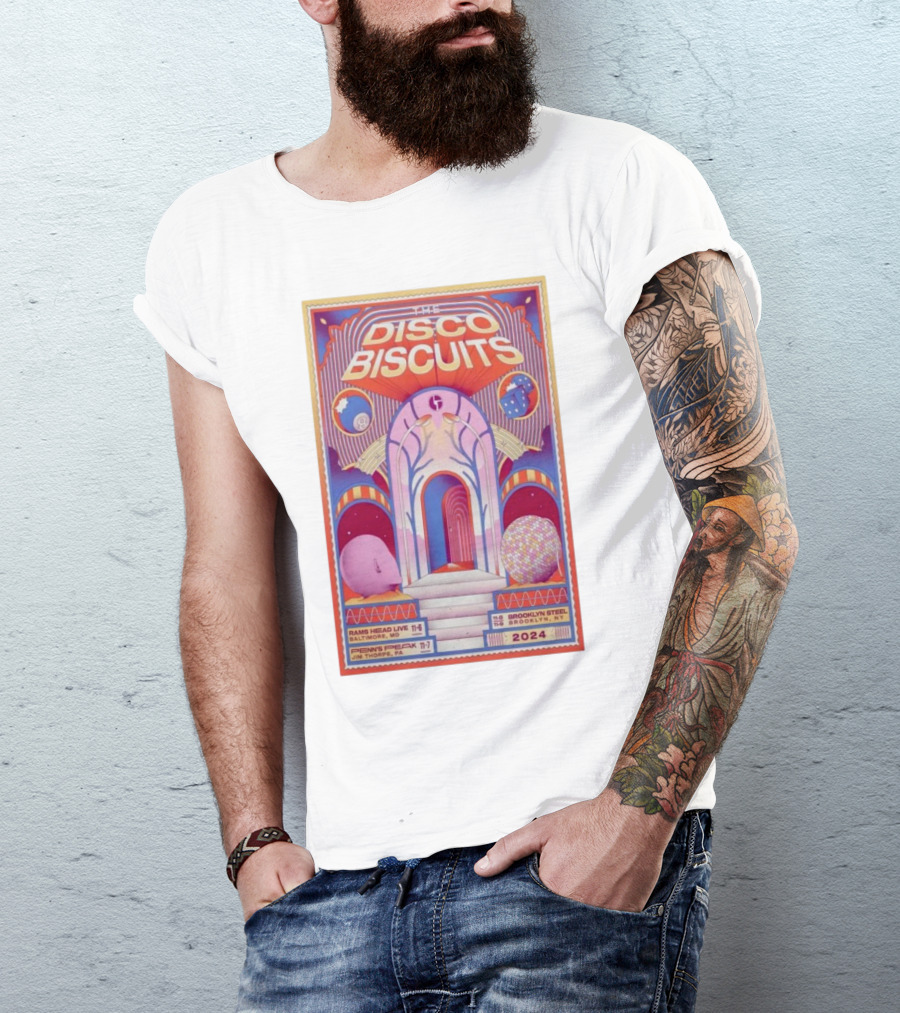 The Disco Biscuits November 6 2024 Rams Head Live Baltimore MD Psychedelic Tour T-Shirt