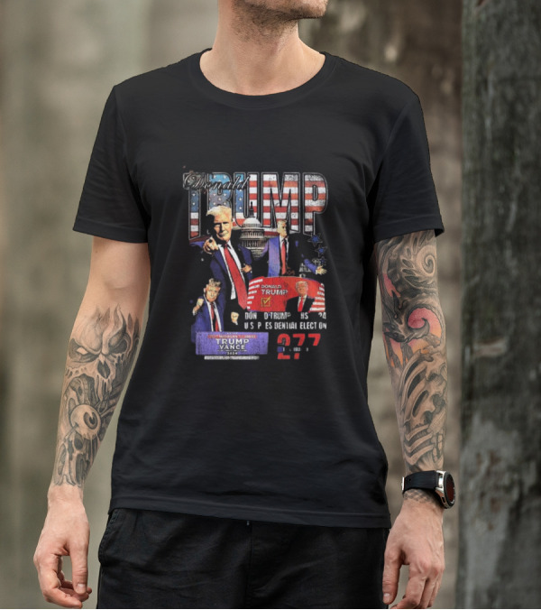 Donald Trump Wins 2024 US Presidential Election 277 Votes Trump Vance Make America Great Again Vintage T-Shirt