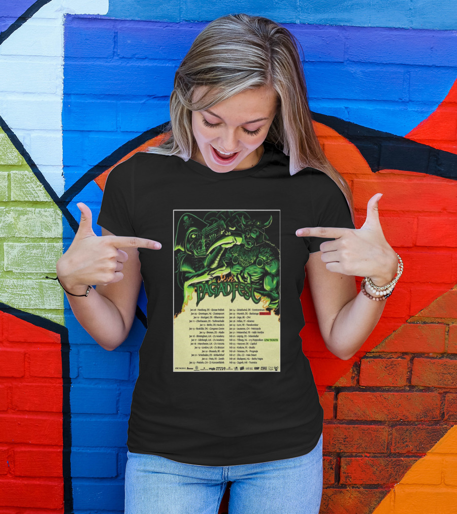 Paganfest January February 2025 Tour Europe Metal Bands Lineup T-Shirt