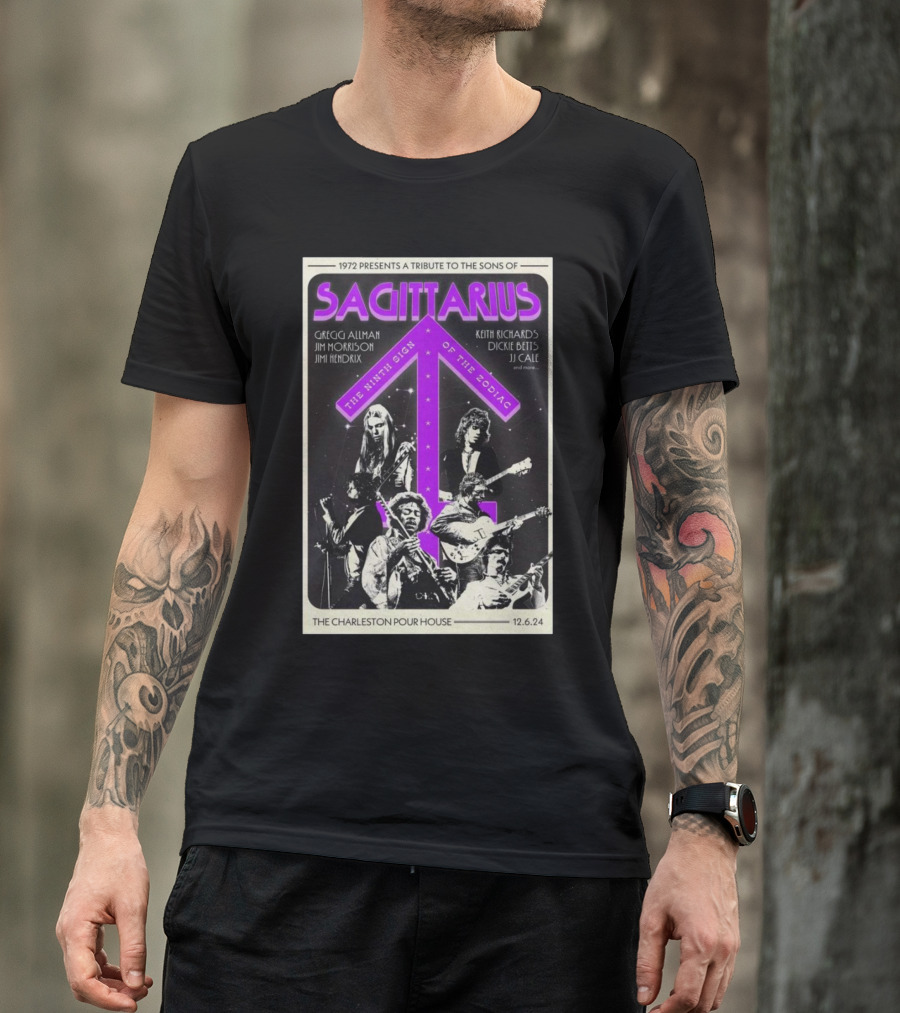 Sagittarius Tribute To The Sons Of The Ninth Sign At Charleston Pour House 12.6.24 T-Shirt