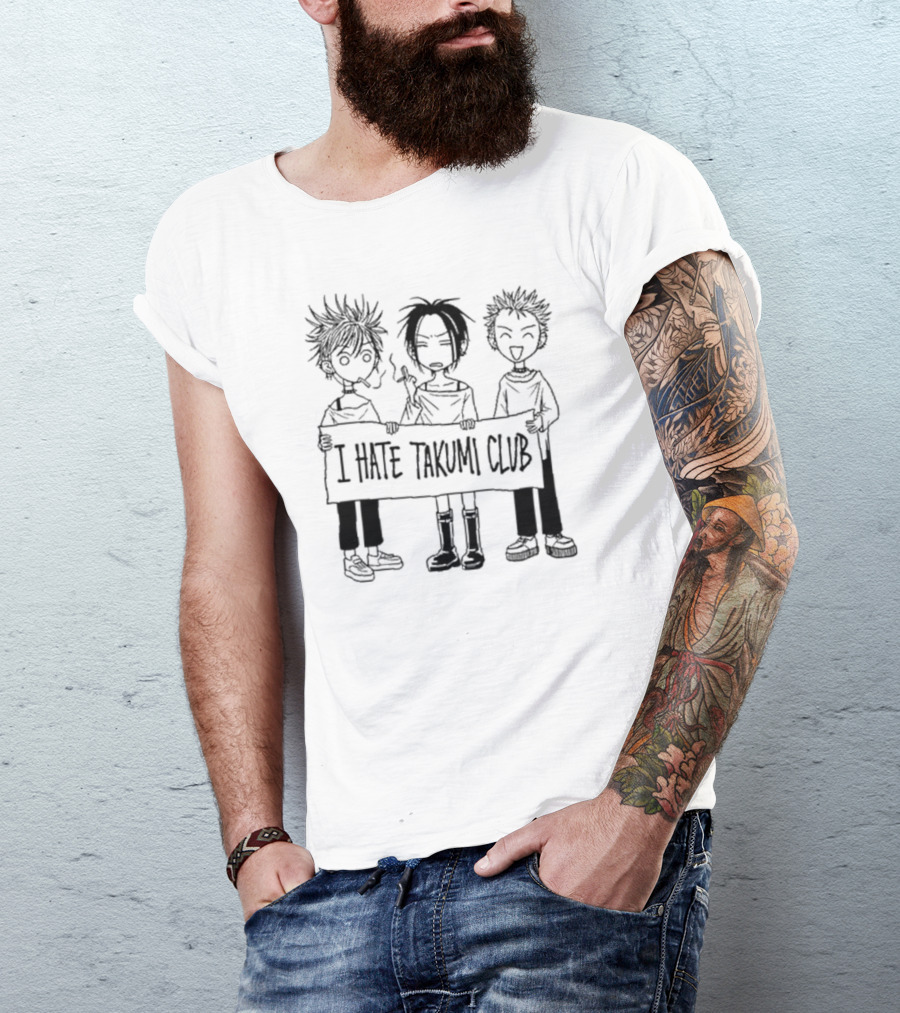 Yazawa Disciple I Hate Takumi Club Manga Characters T-Shirt