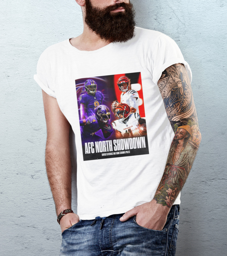 AFC North Showdown Ravens Vs Bengals M&T Bank Stadium 8 PM EST T-Shirt