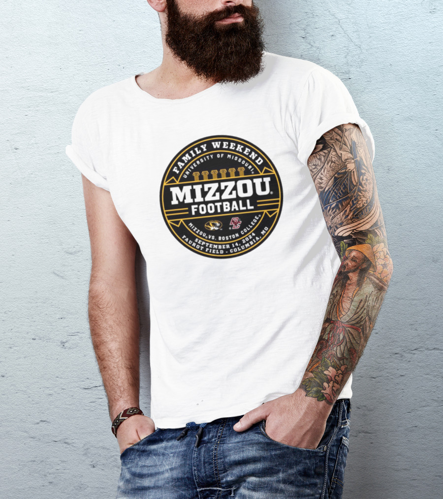 Family Weekend University Of Missouri Mizzou Football Vs Boston College September 14, 2024 Faurot Field Columbia MO T-Shirt