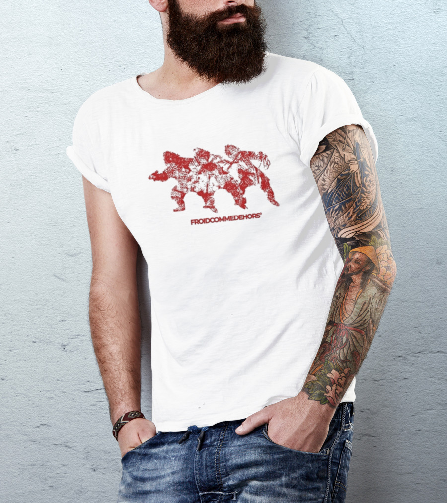 Froidcommedehors 2024 Red Trio Abstract T-Shirt