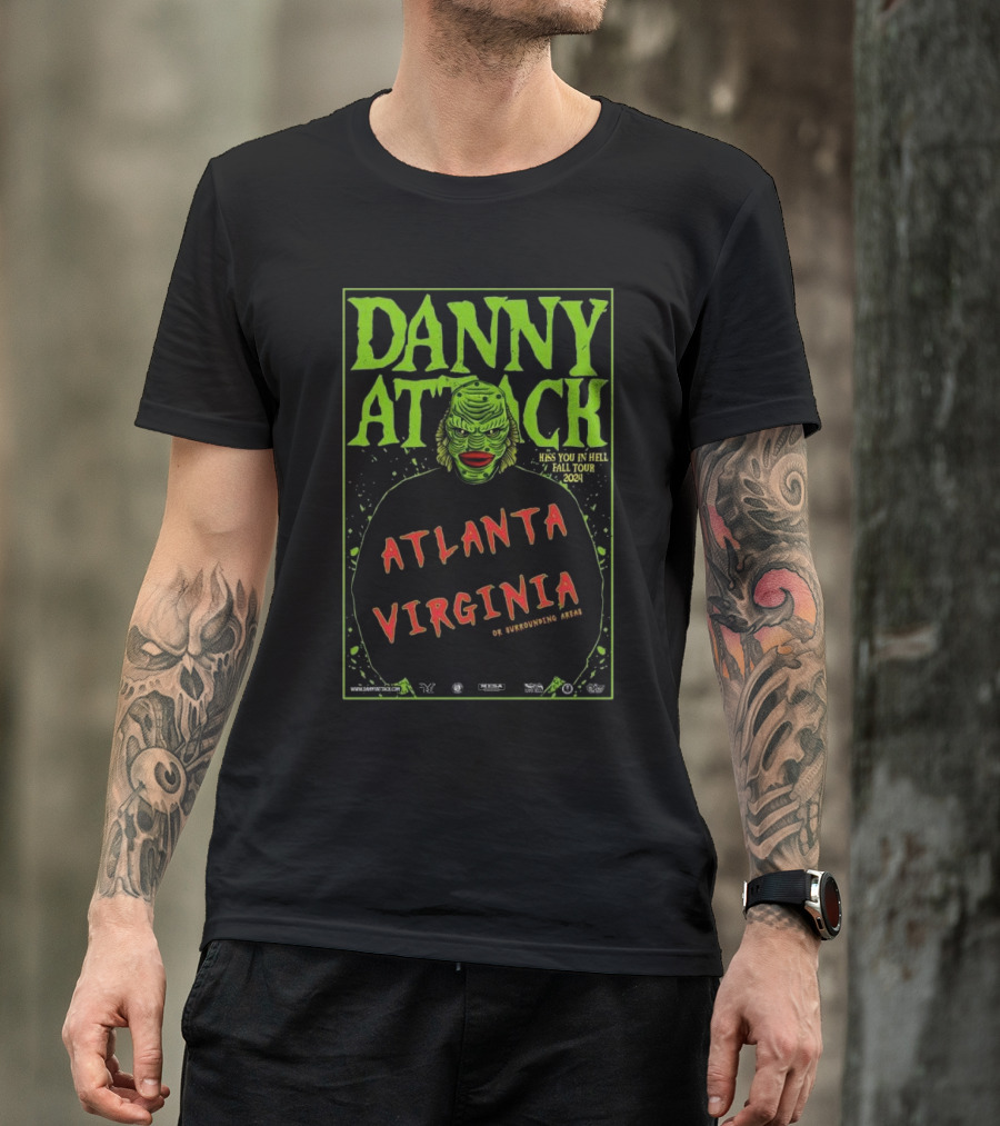Danny Attack Atlanta Virginia Has You In Hell Fall Tour T-Shirt