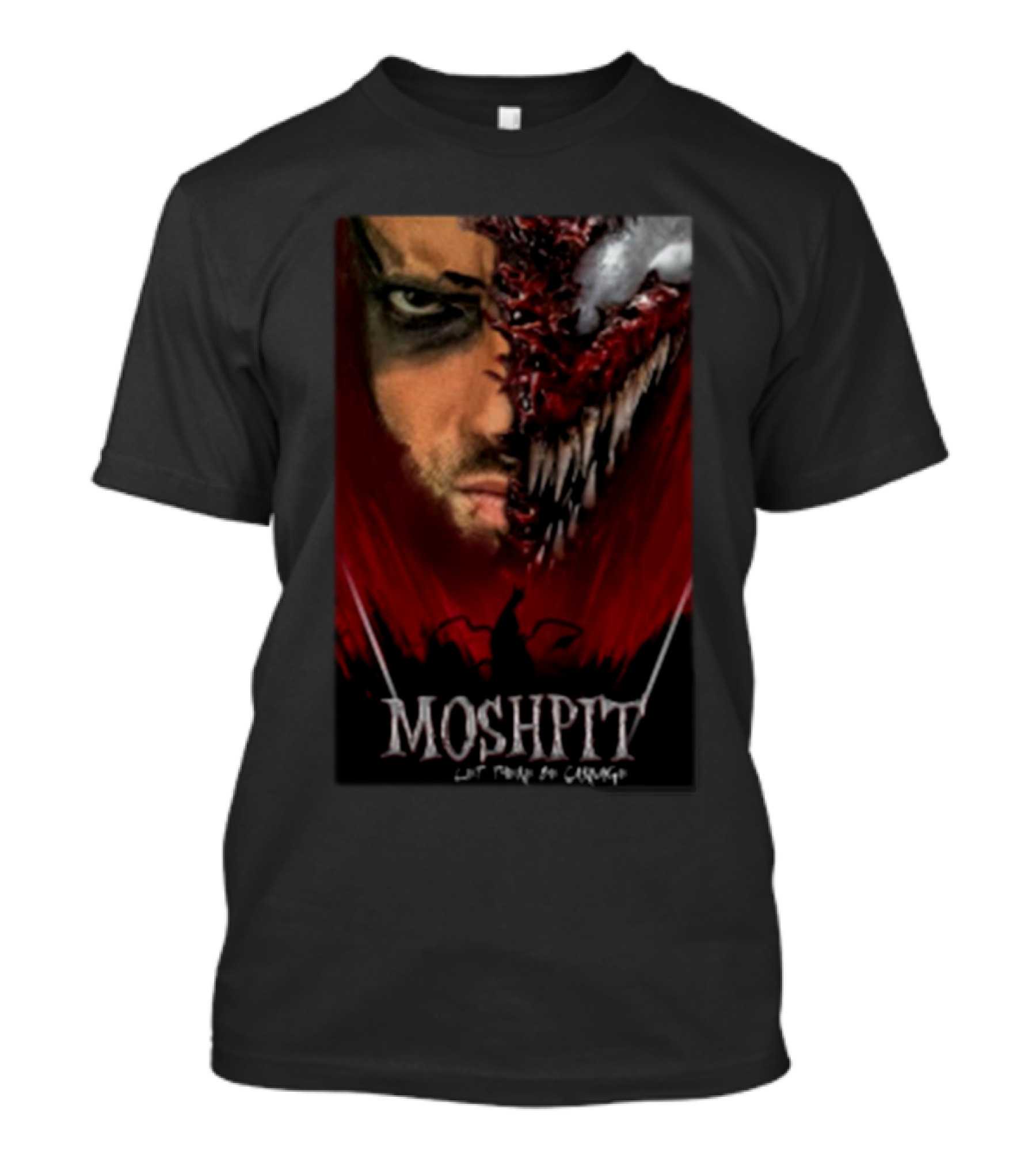 MOSHPIT Let There Be Carnage Half Human Half Monster Face T-Shirt