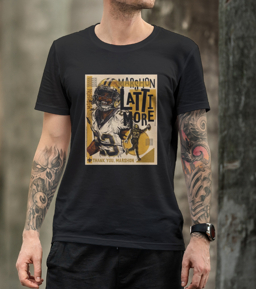 New Orleans Saints Marshon Lattimore Thank You Lattimore T-Shirt