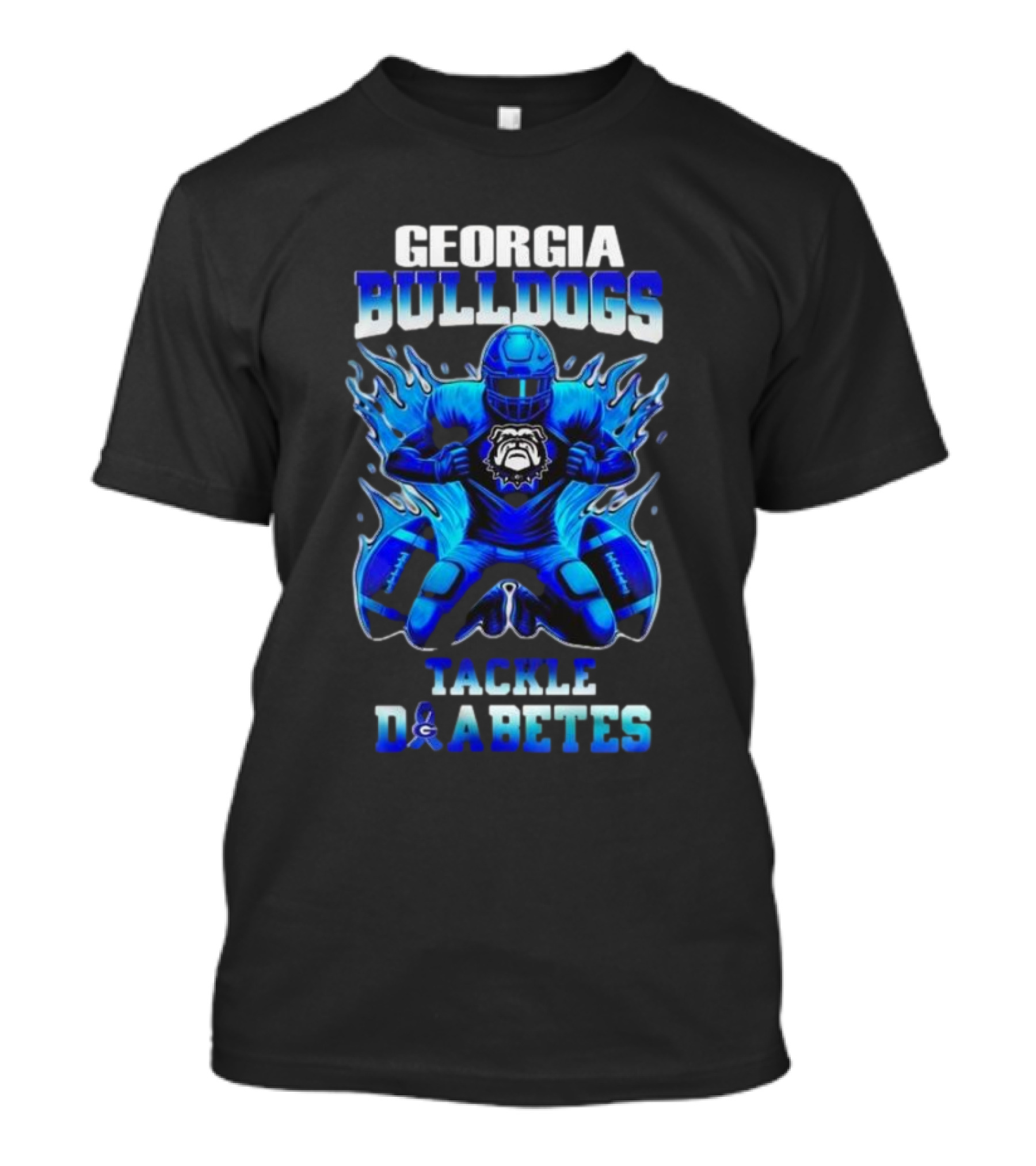 Georgia Bulldogs Tackle Diabetes November 2024 Awareness Month Football T-Shirt