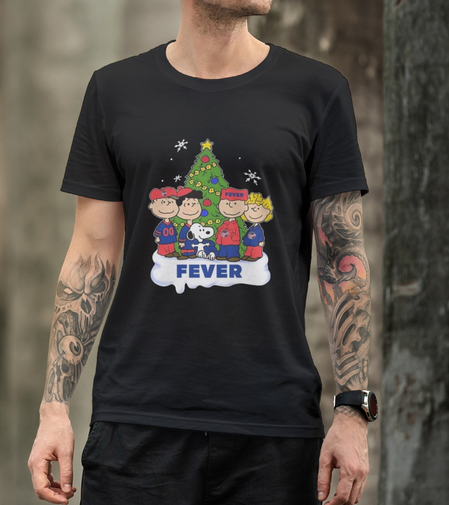 Indiana Fever Snoopy Peanuts Christmas T-Shirt