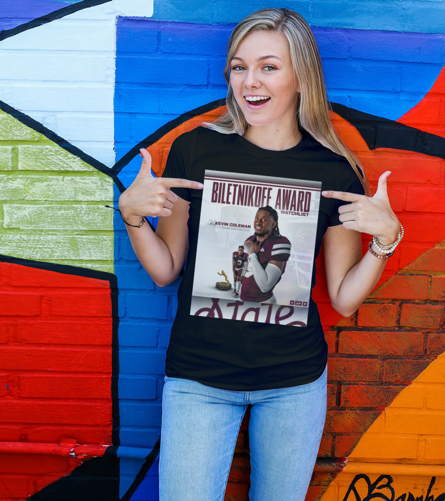 Biletnikoff Award Watchlist Kevin Coleman Mississippi State Bulldogs Signature T-Shirt