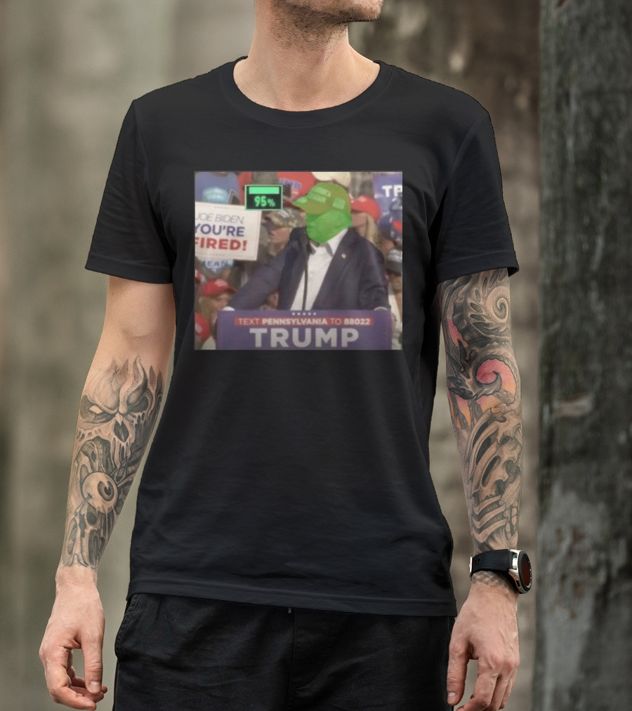 Trump Meme Raising Fist Funny Political Republican You're Fired Text Pennsylvania T-Shirt