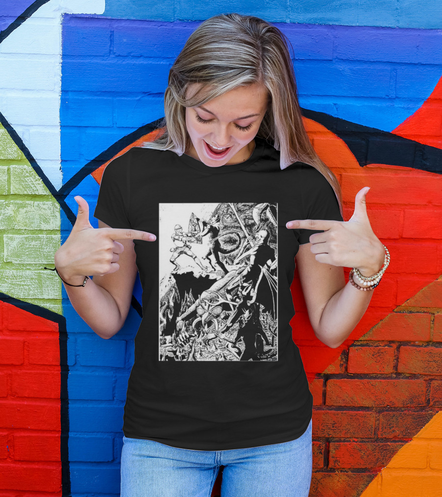 Yodanno Paladin In Hell Fantasy Battle T-Shirt
