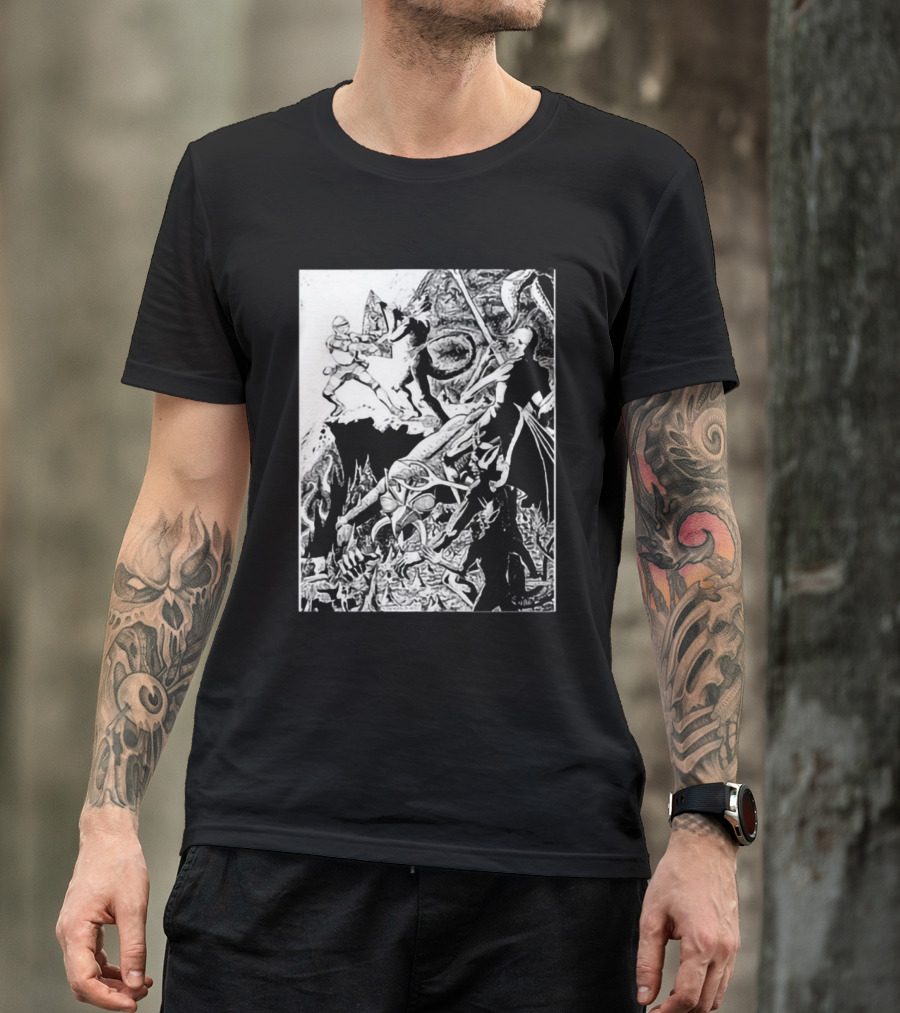 Yodanno Paladin In Hell Fantasy Battle T-Shirt