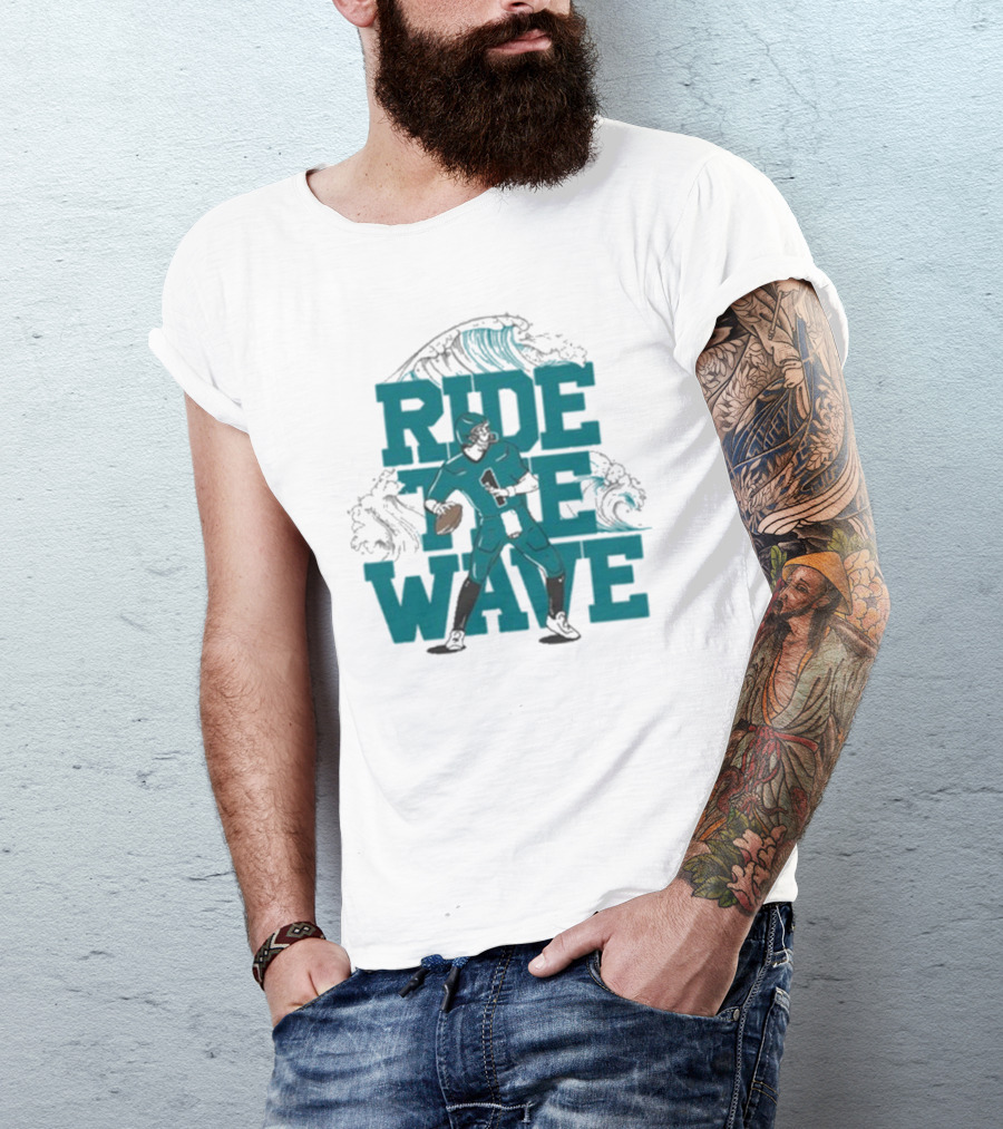 Ride The Wave Coastal Carolina University Football Quarterback Wave T-Shirt
