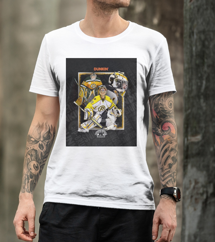 NHL Providence Bruins Dunkin Jeremy Swayman Tuukka Rask Tim Thomas T-Shirt