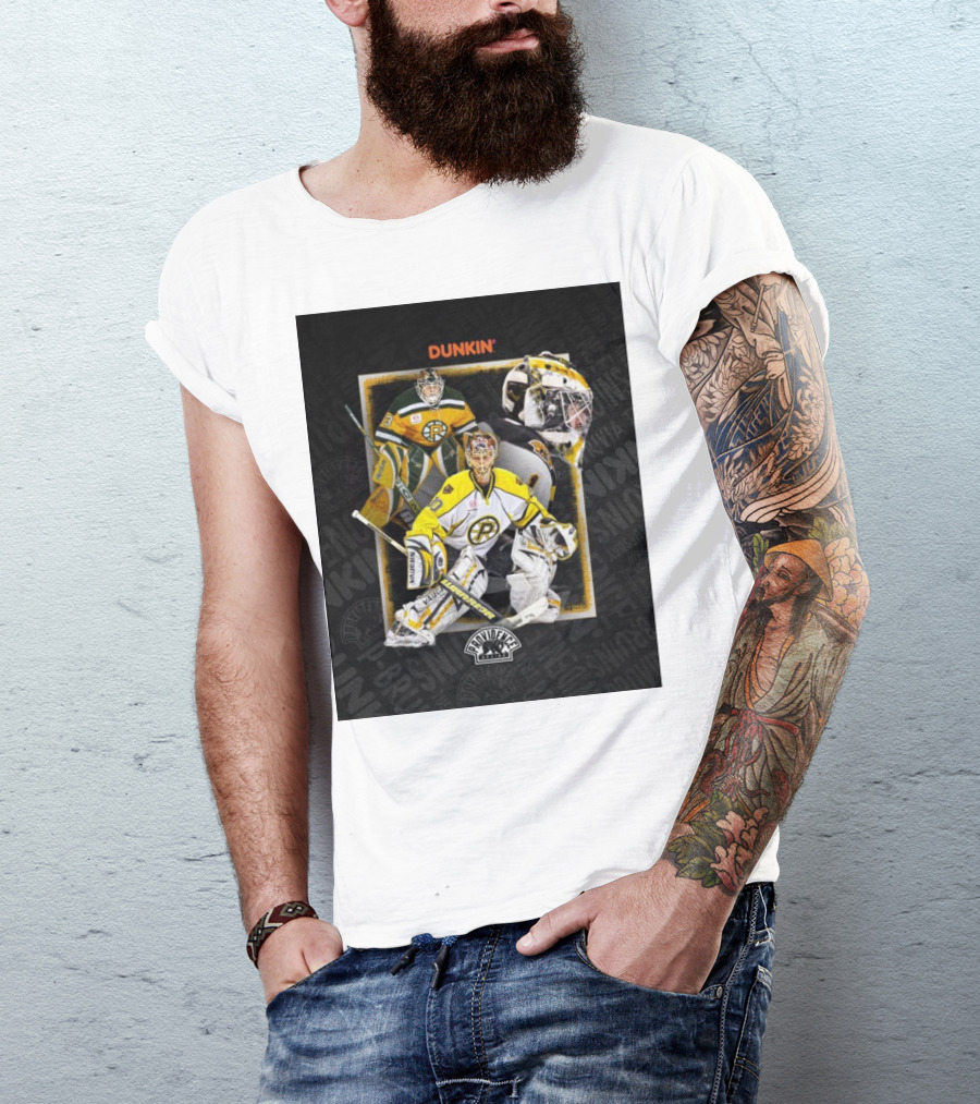 NHL Providence Bruins Dunkin Jeremy Swayman Tuukka Rask Tim Thomas T-Shirt