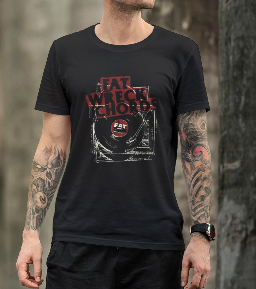 Fat Wreck Chords Turntable Vinyl Record Player FAT T-Shirt