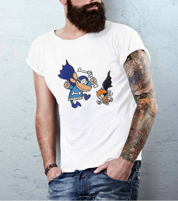 Dog And Cat Essentials Superhero Duo Dog Man And Cat Kid T-Shirt