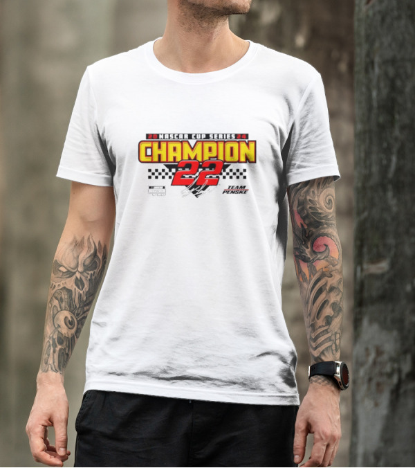 Joey Logano 22 Champion Team Penske 2024 NASCAR Cup Series Signature T-Shirt