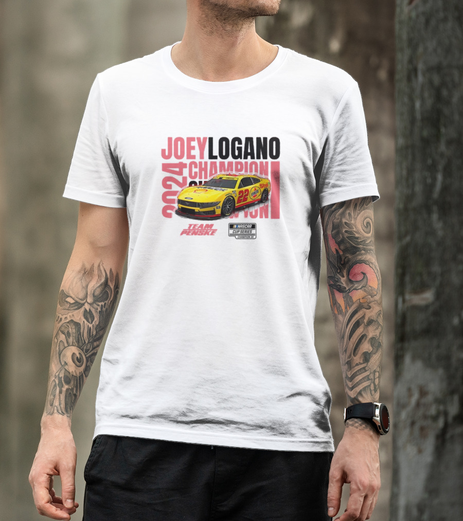 Joey Logano 2024 NASCAR Cup Series Champion Team Penske 22 Car T-Shirt