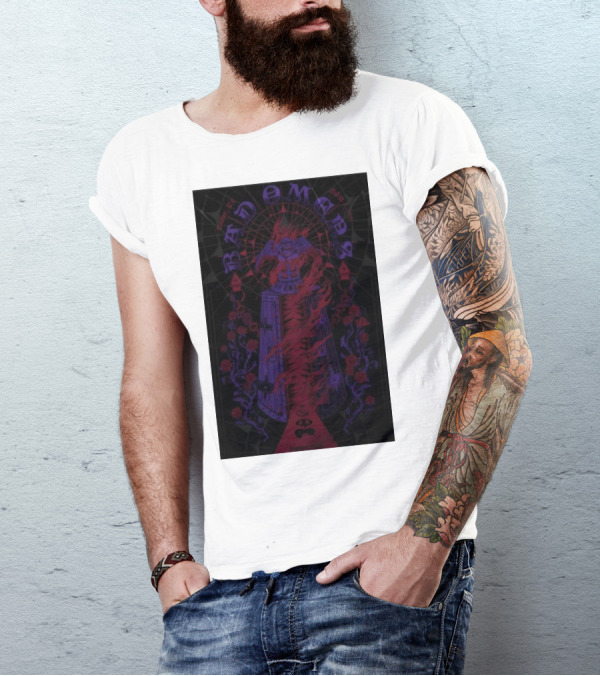 Bad Omens Nov 08 2024 Globe Life Field In Arlington Event Enigmatic Gothic Imagery Roses Wings T-Shirt