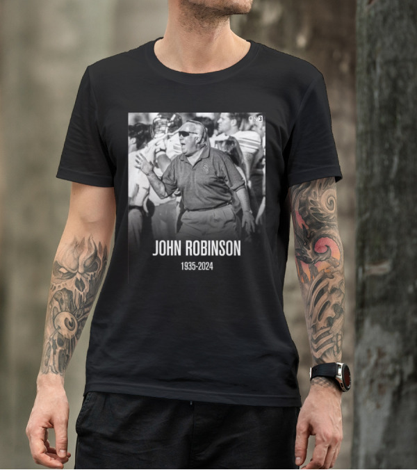 Legendary John Robinson USC Football Head Coach 1935-2024 T-Shirt