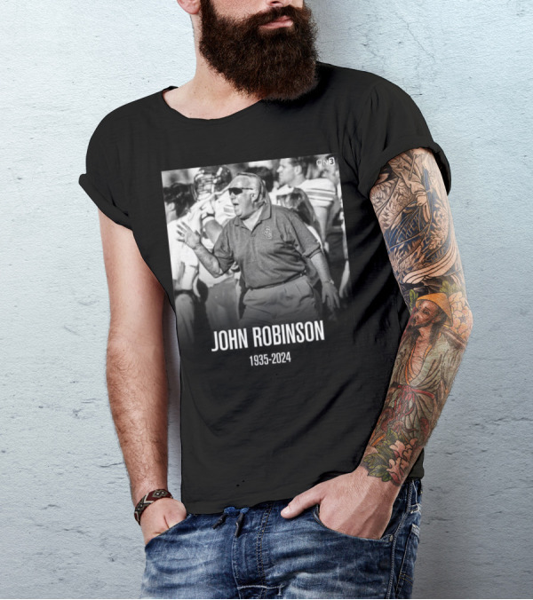 Legendary John Robinson USC Football Head Coach 1935-2024 T-Shirt